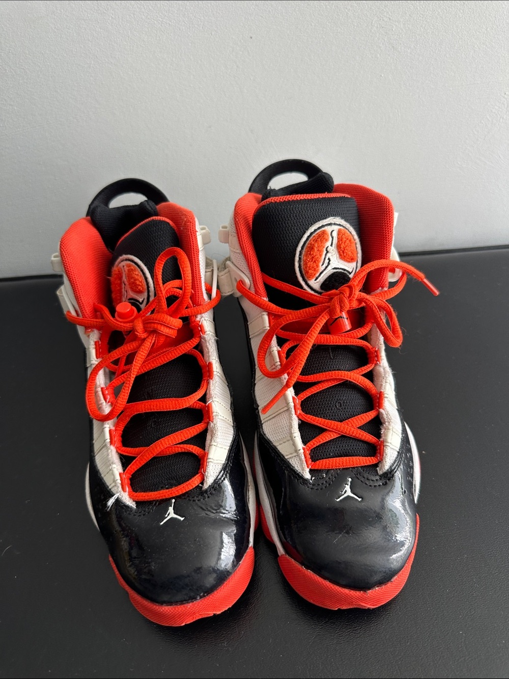 Jordan Kids Black, Red & White High-Top Sneakers